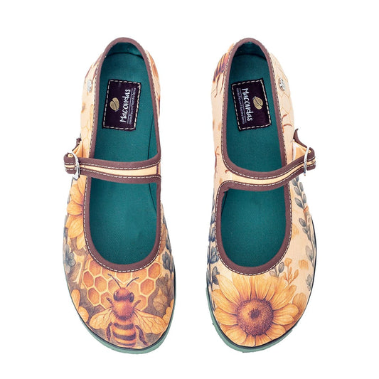 ABEJA – Macondas® Zapatos tipo Mary Jane ilustrados