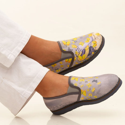 Zapatos tipo mocasín fabricados a mano, extra cómodos. Inspirado en cien años de soledas. Macondas