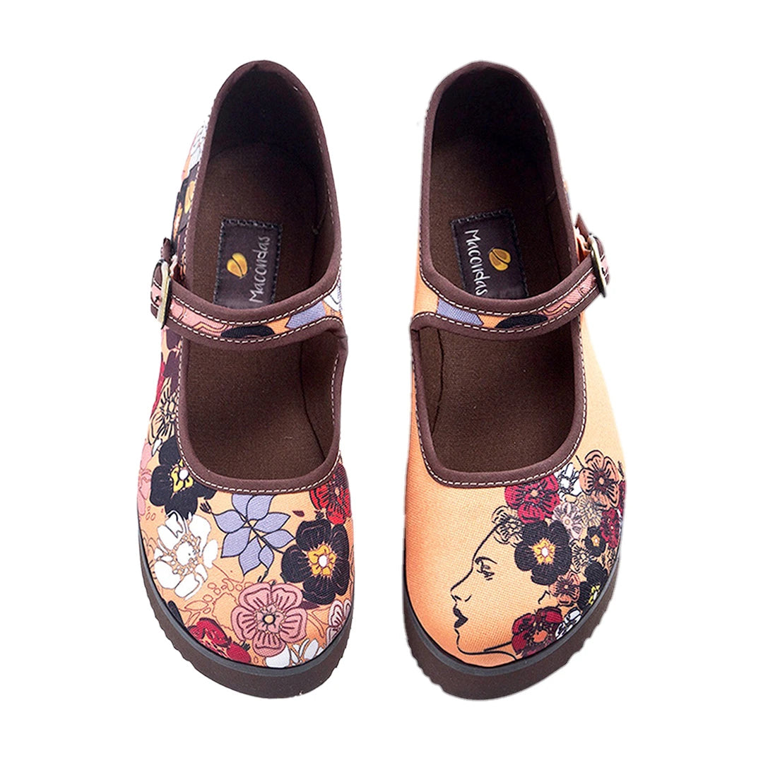 Floral · Zapatos Estilo Mary Jane Artesanales Macondas®