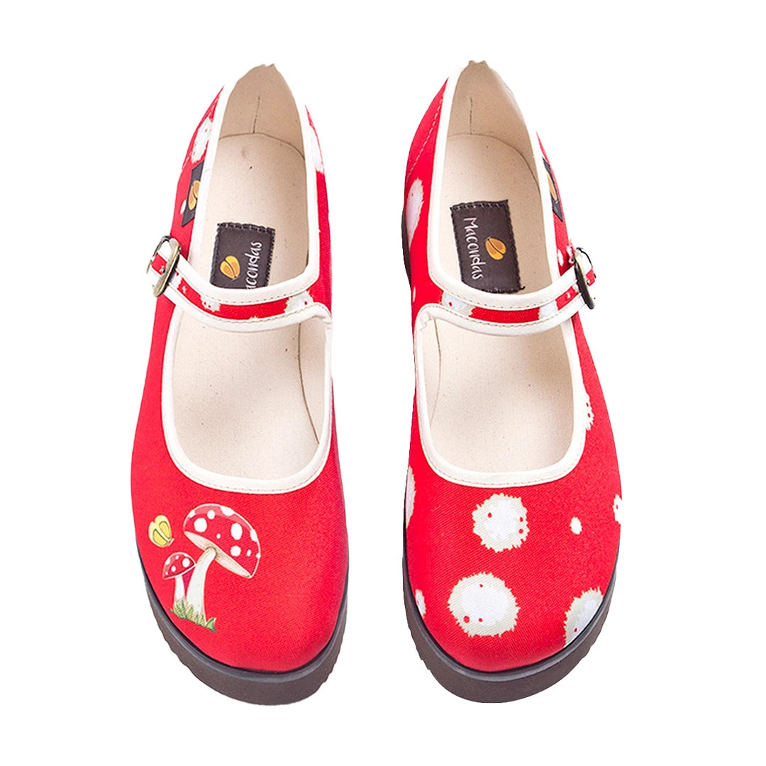 Hongo · Zapatos Estilo Mary Jane Artesanales Macondas®