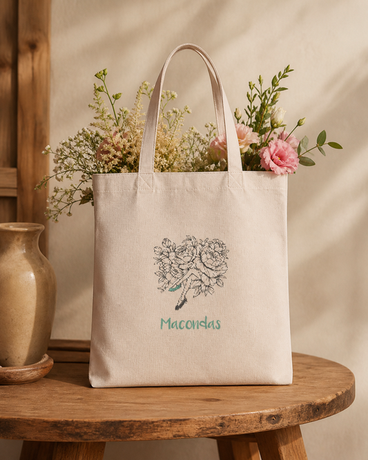 Bolsa Tote Macondas Floral de Algodón