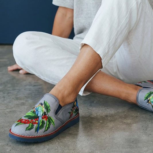 Mocasines con ilustraciones de barranquero
