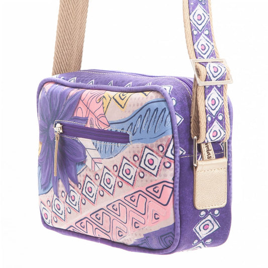 Bolso Manos Libres Palenque Violeta. Macondas