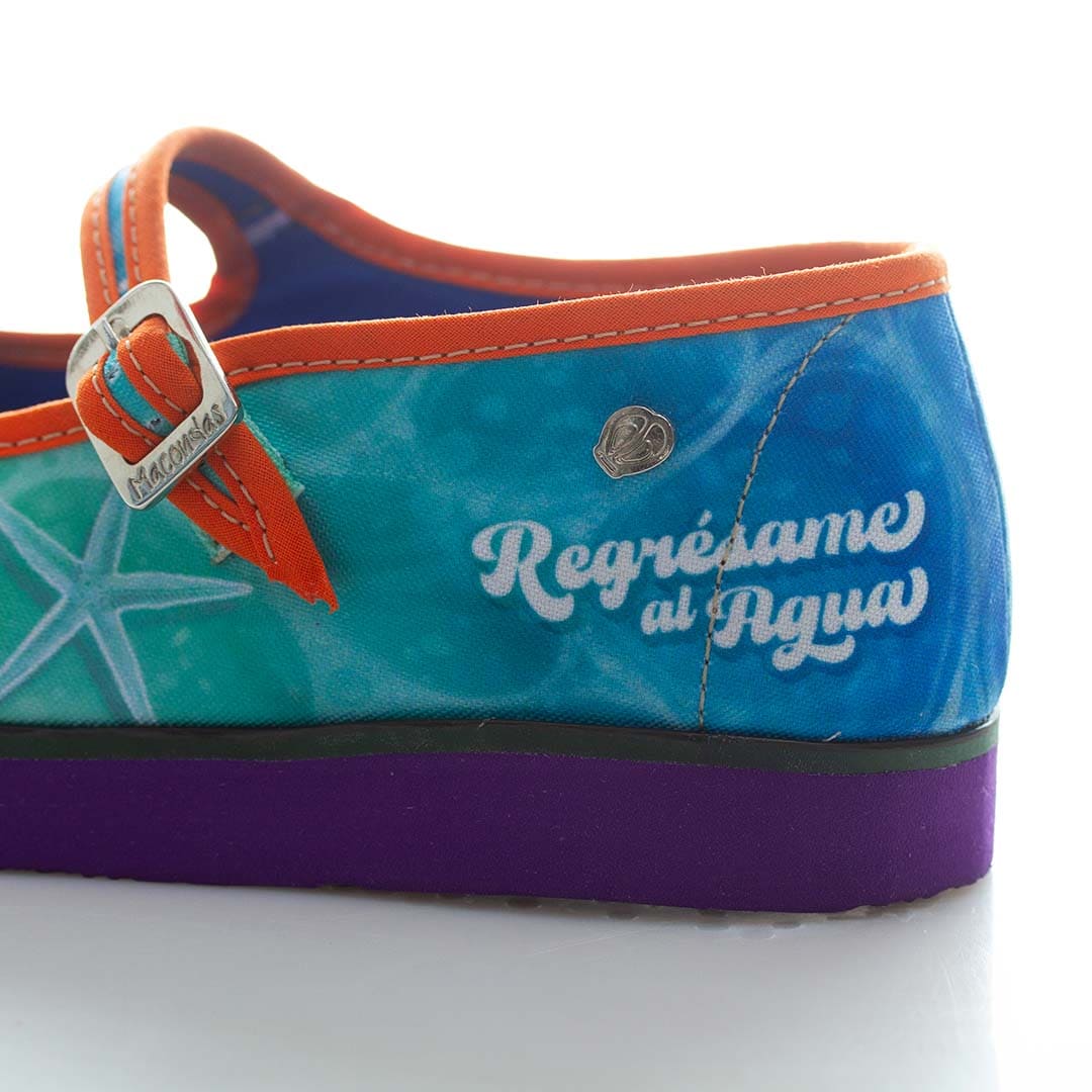 Calzado mafalda para dama  de color azul. Macondas