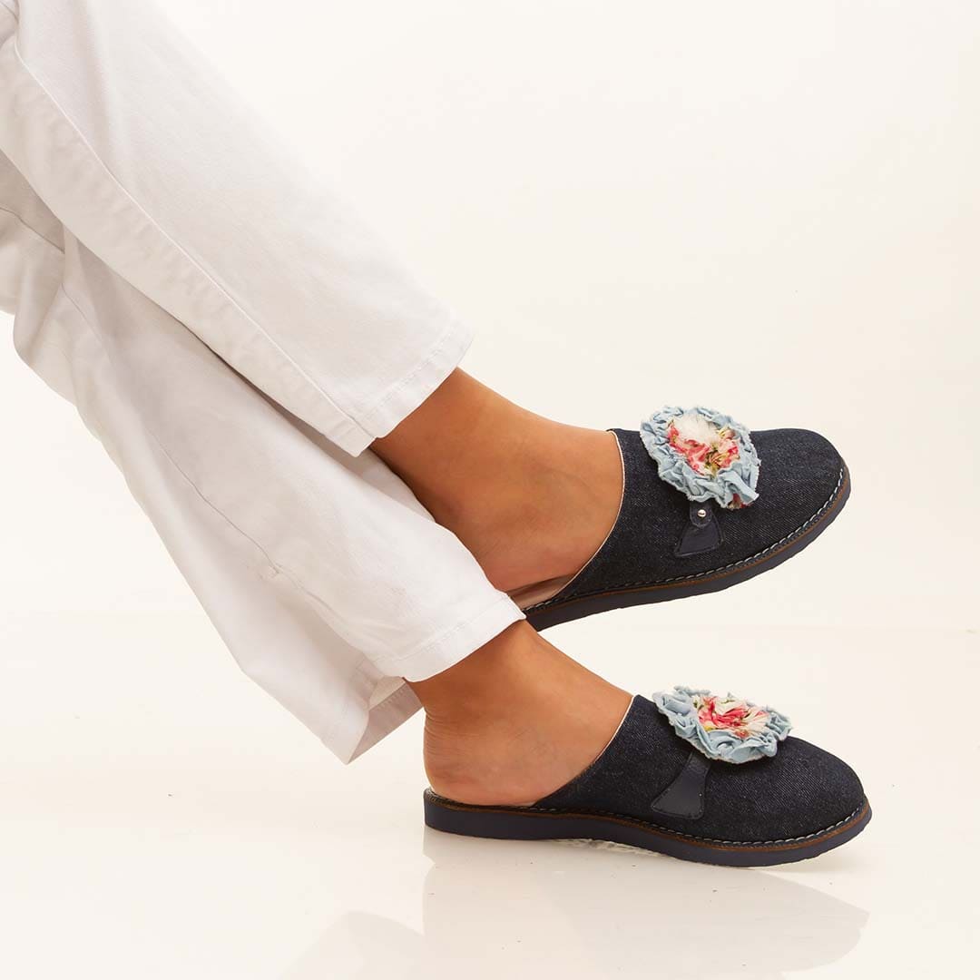 Mule índigo Macondas®. Zapatos mujer