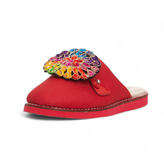 Mule Rojo Macondas®. Zapatos mujer