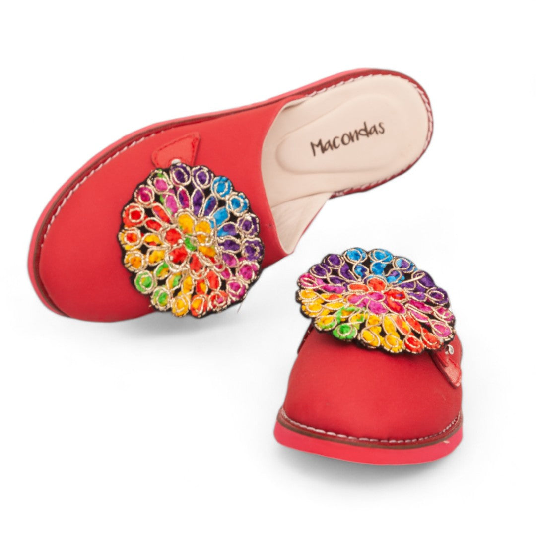 Mule Rojo Macondas®. Zapatos mujer