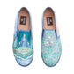 Azul porcelana & crochet. Macondas®, mocasines para dama