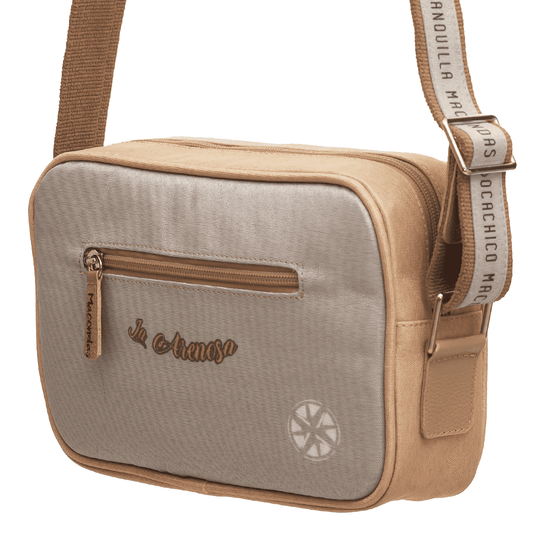 Bolso Manos Libres La Arenosa en lona para mujer. Macondas