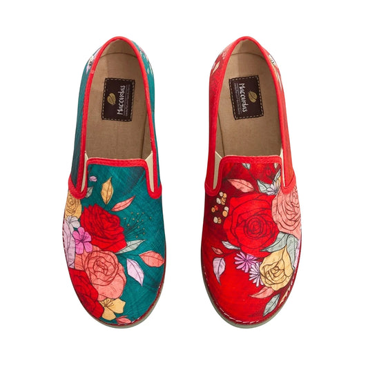 Mocasines confortables marca Macondas. Rosas