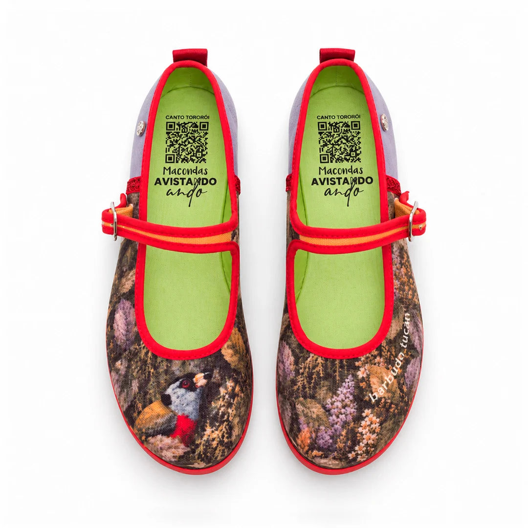Tucaneta Barbuda – Colección Avistando Ando. Bailarinas Macondas®