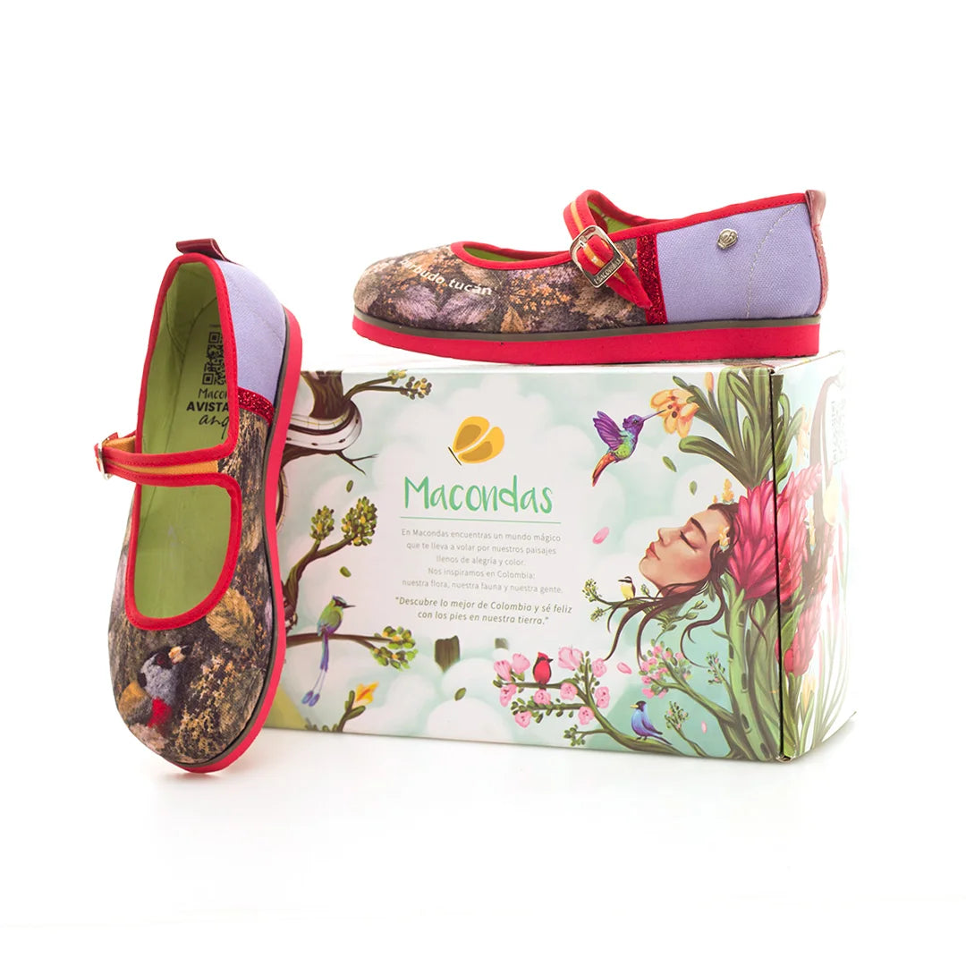 Tucaneta Barbuda – Colección Avistando Ando. Bailarinas Macondas®