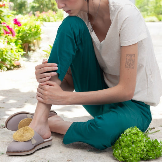 Zapatos Mules con apliques artesanales intercambiables. PAra mujer