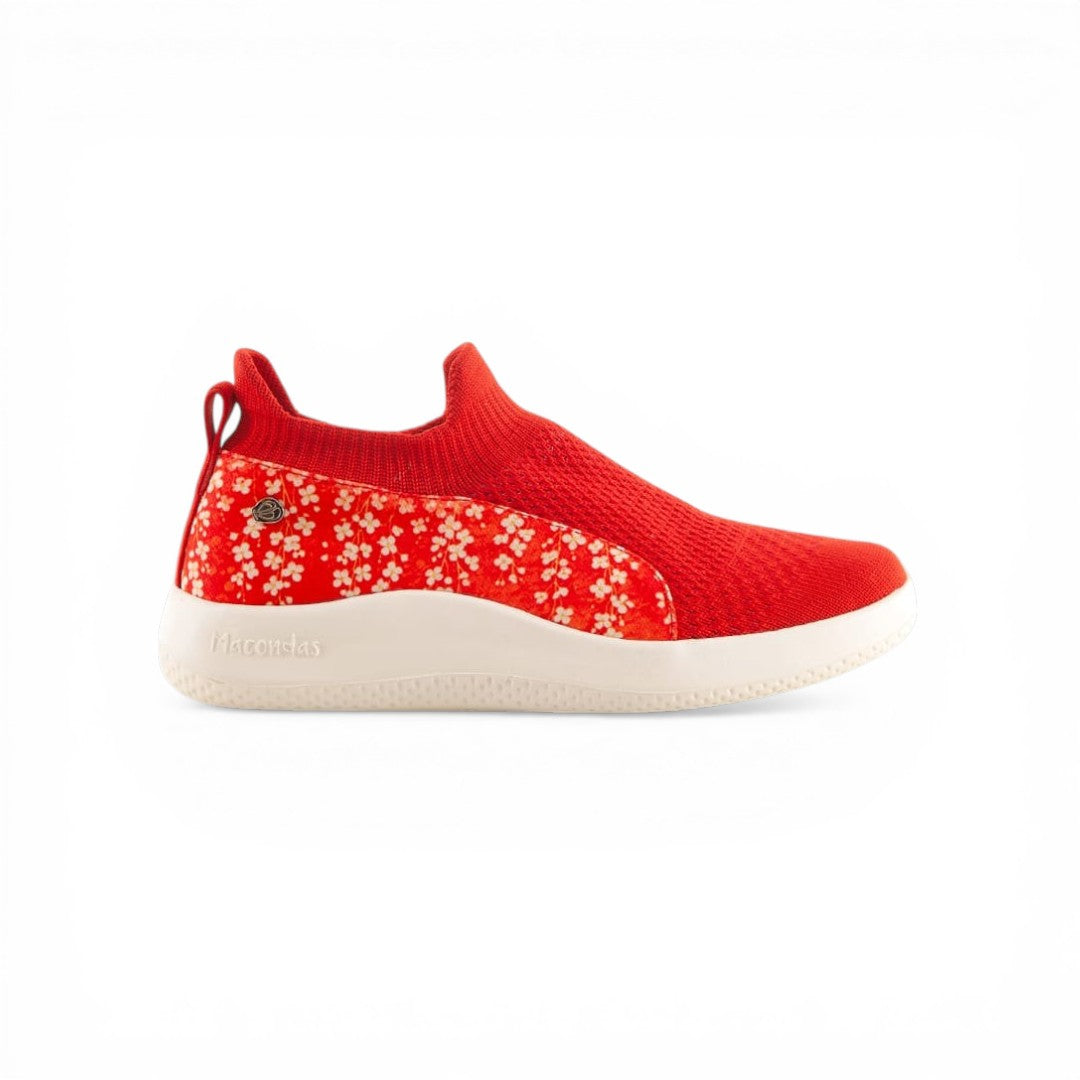 Tenis Flor del Borojó rojos. Trekking - Macondas®