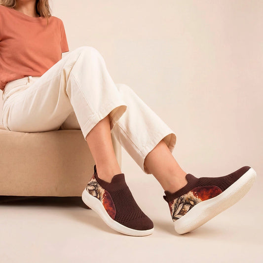 Tenis Flor de la Yuca café. Trekking - Macondas®