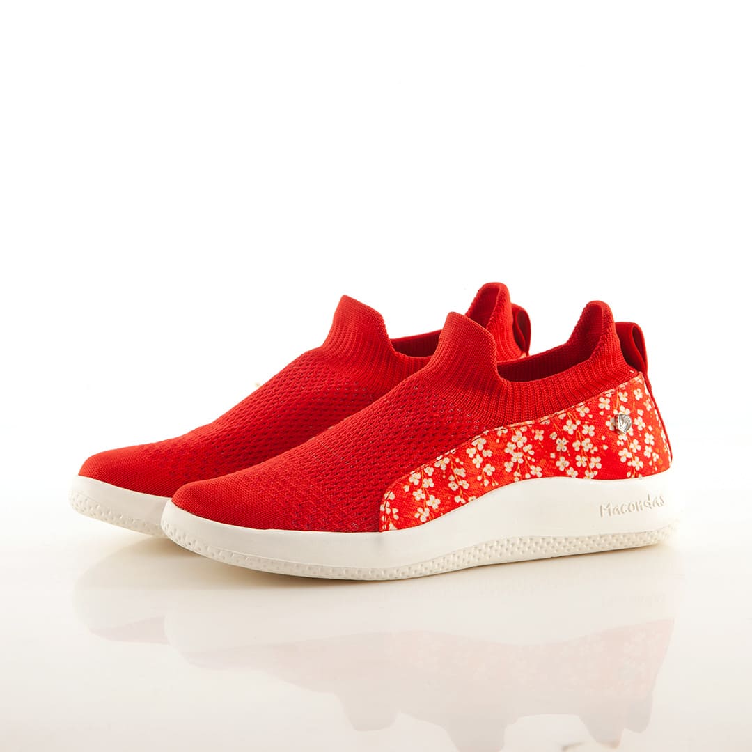 Tenis Flor del Borojó rojos. Trekking - Macondas®