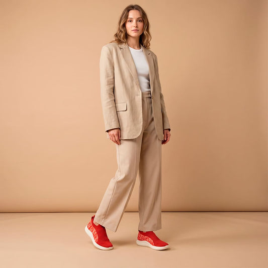 Tenis Flor del Borojó rojos. Trekking - Macondas®