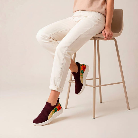 Tenis Flor del Chontaduro Vinotinto. Trekking - Macondas®