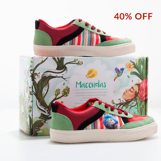 Tenis Libertad Guacamaya Azul Macondas para dama