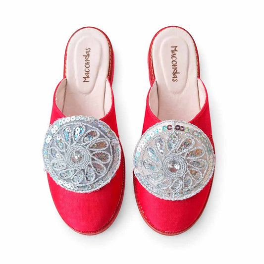 Mule Rojo Macondas®. Zapatos mujer