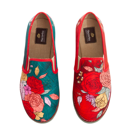 Mocasines confortables marca Macondas. Rosas